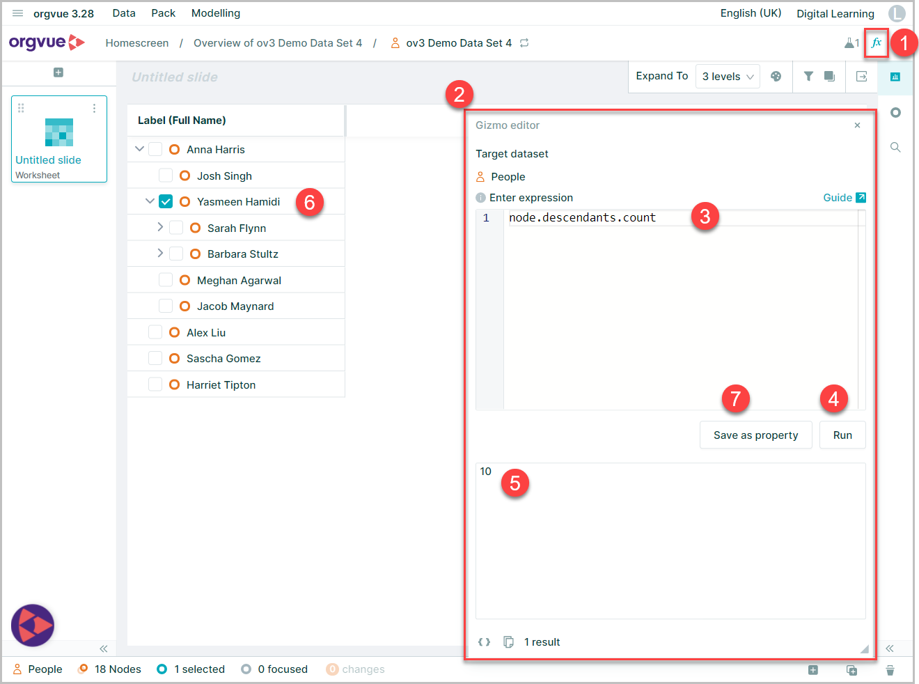 Gizmo editor